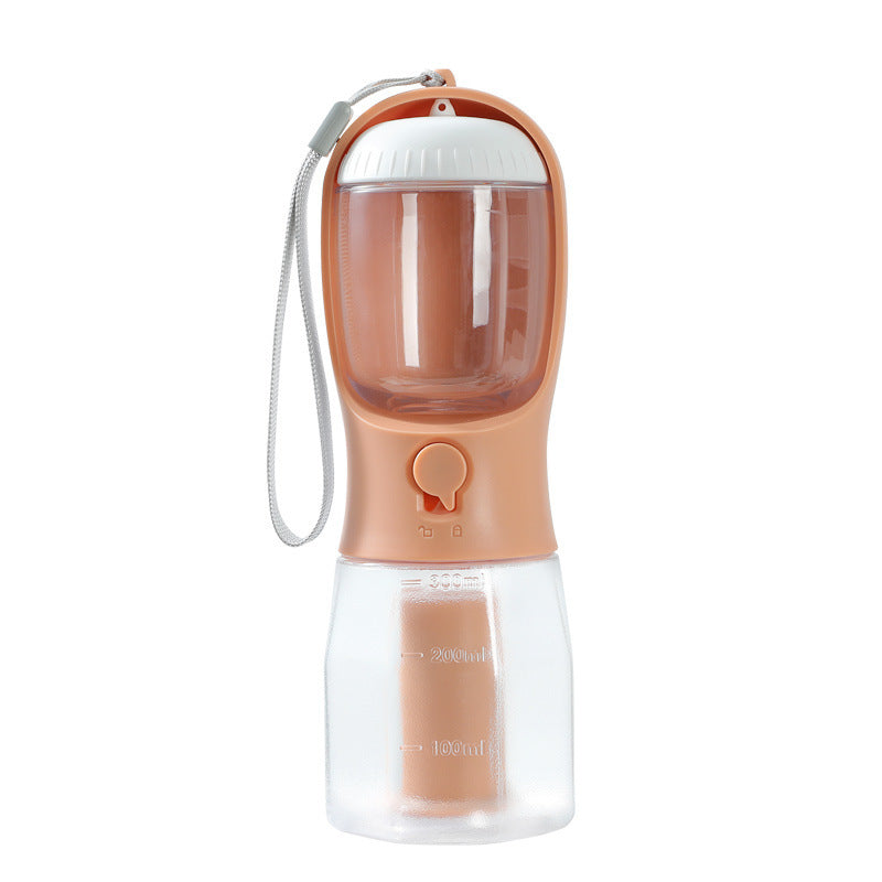 Dog Water Cup Drinking Food Garbage Bag Three-in-one Portable Bottle