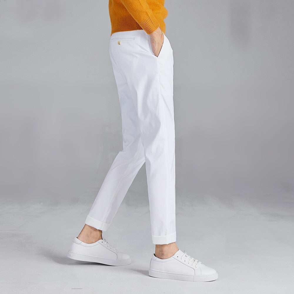 Men's white cropped pants