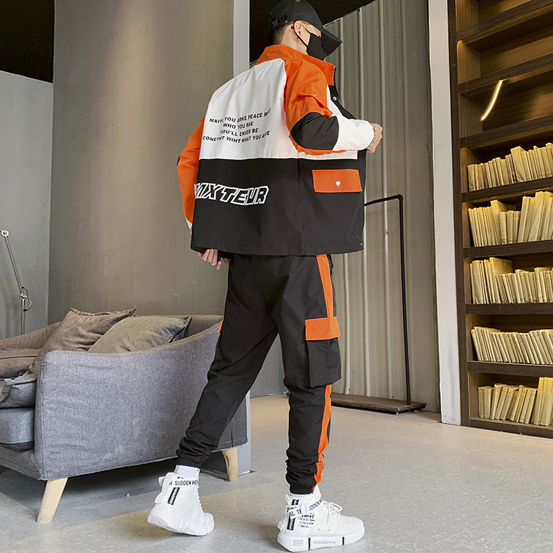 Two-piece hip-hop jacket sportswear