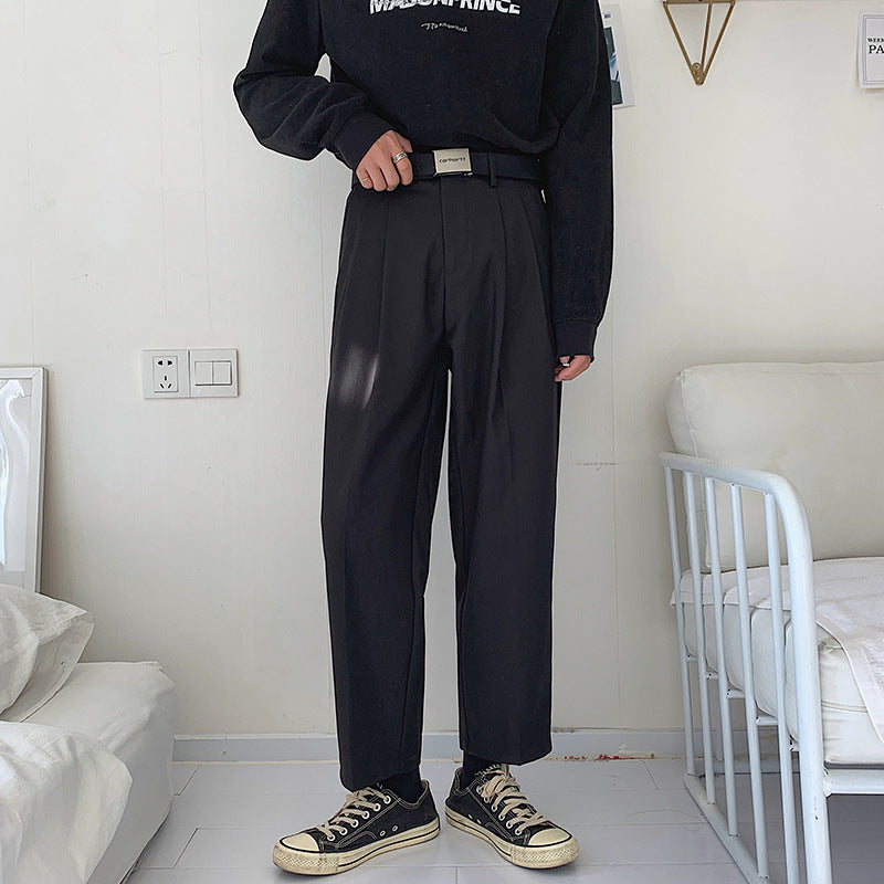 Straight men with wide leg pants