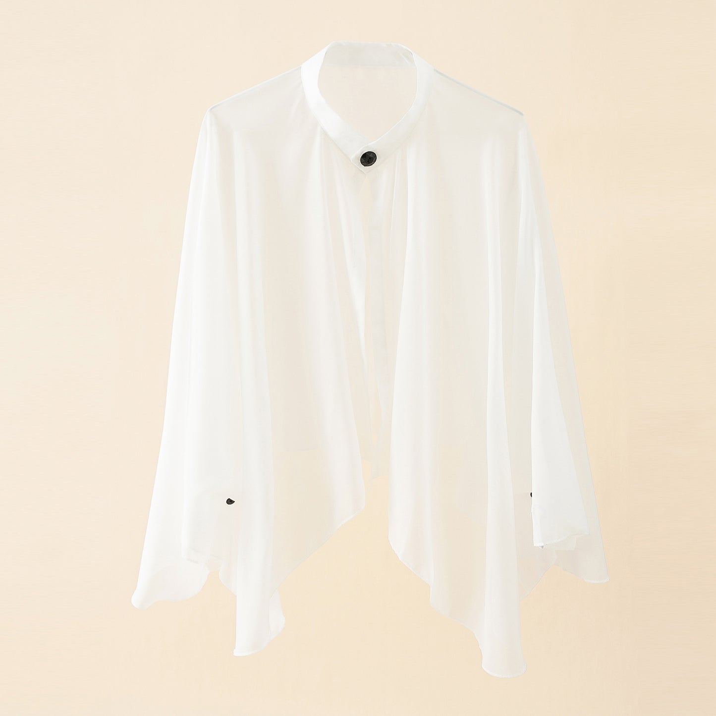 Solid Color Ventilation Shawl Button Chiffon Sunscreen Women's Fashion