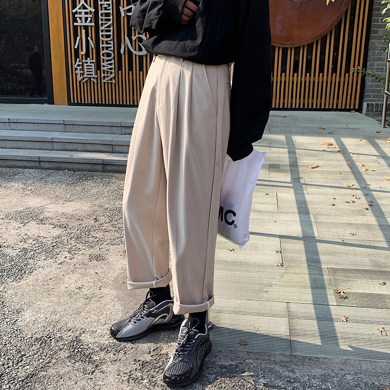 Straight men with wide leg pants