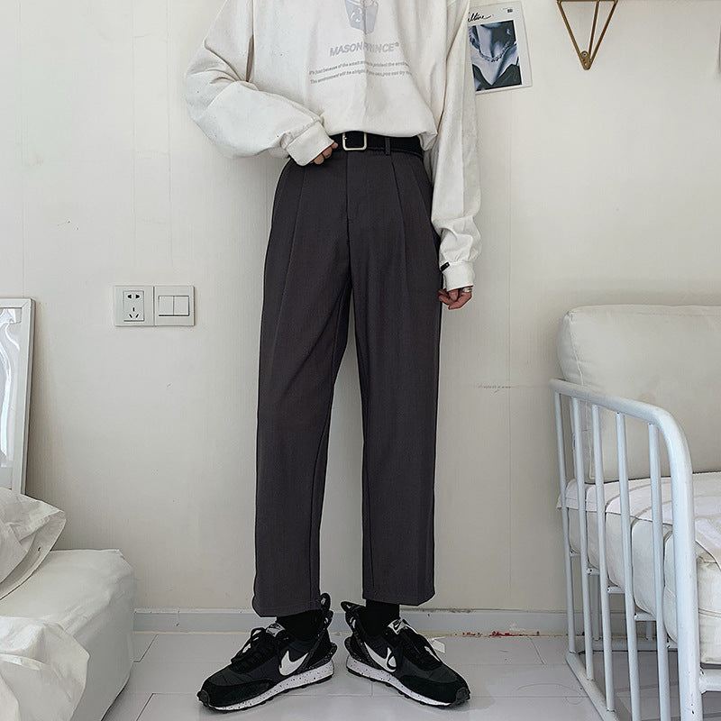 Straight men with wide leg pants