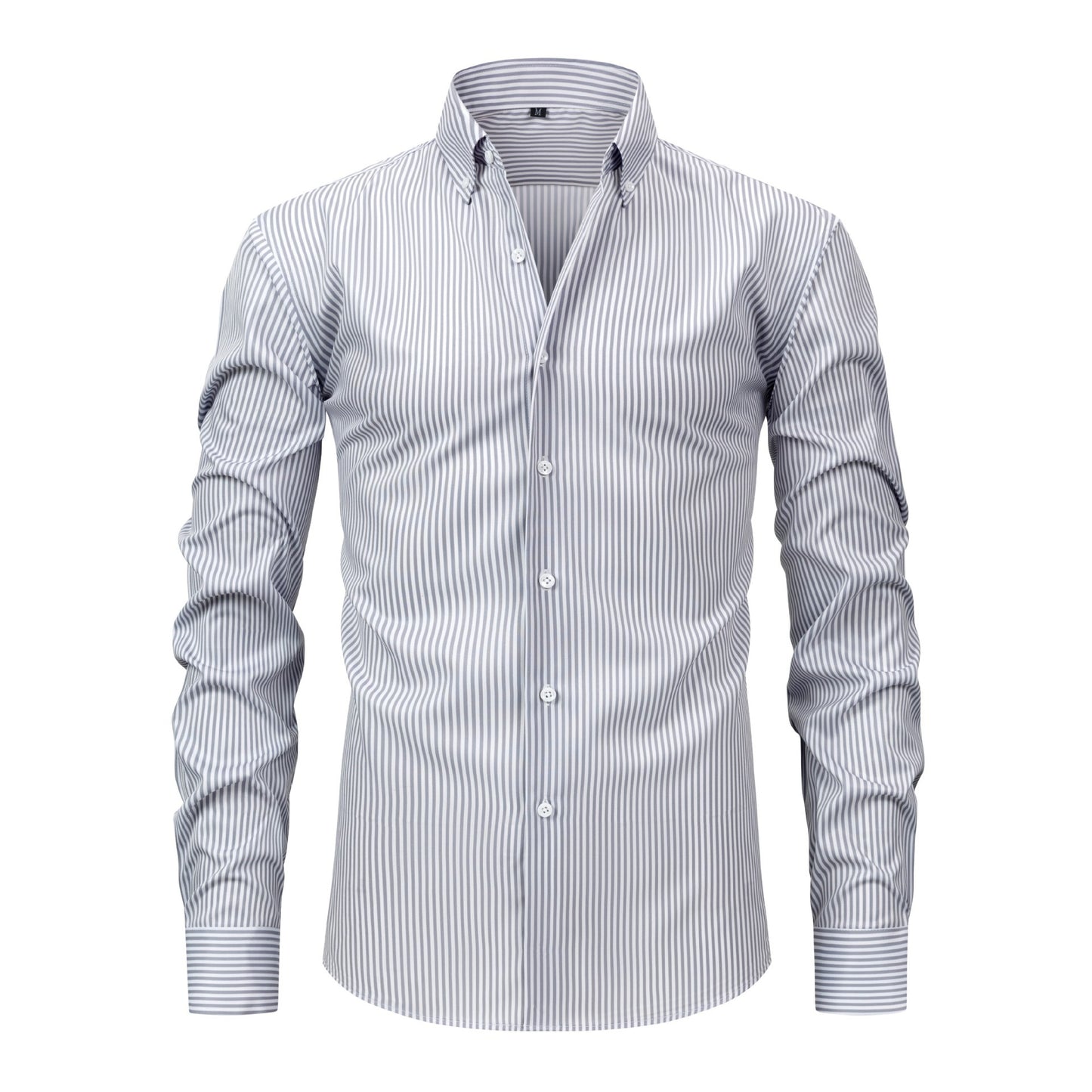 Non-ironing Anti-wrinkle Business Casual Striped Long-sleeved Men's Shirt