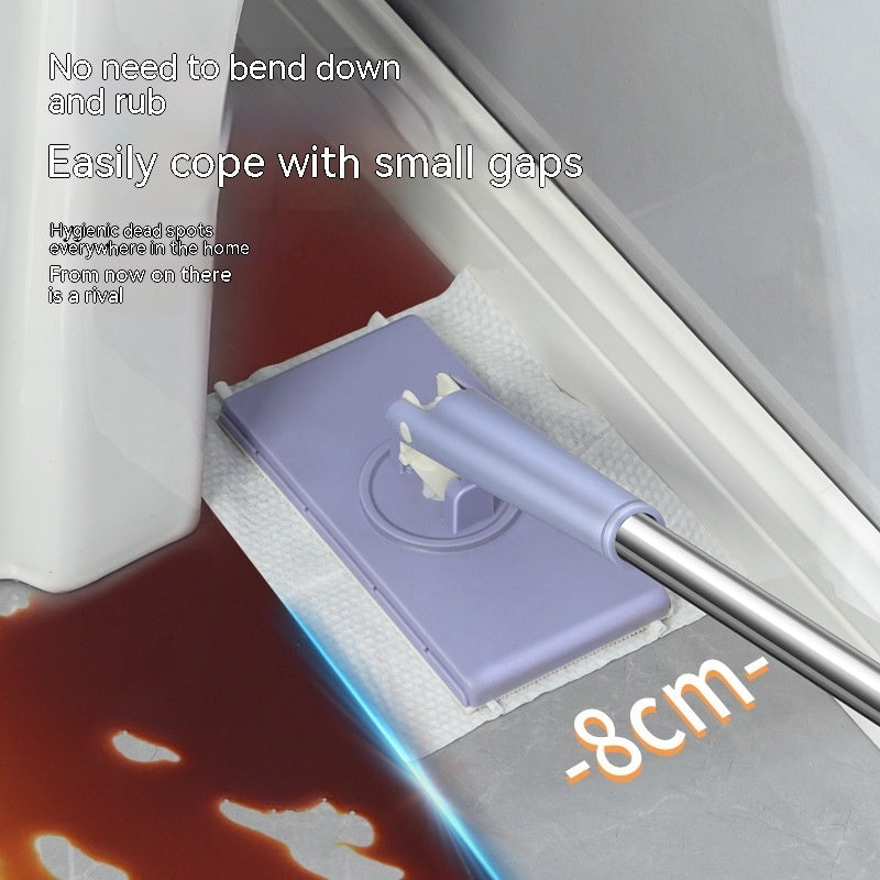 Household Bathroom No Dirty Hands Lazy Mop Cloth Clipping