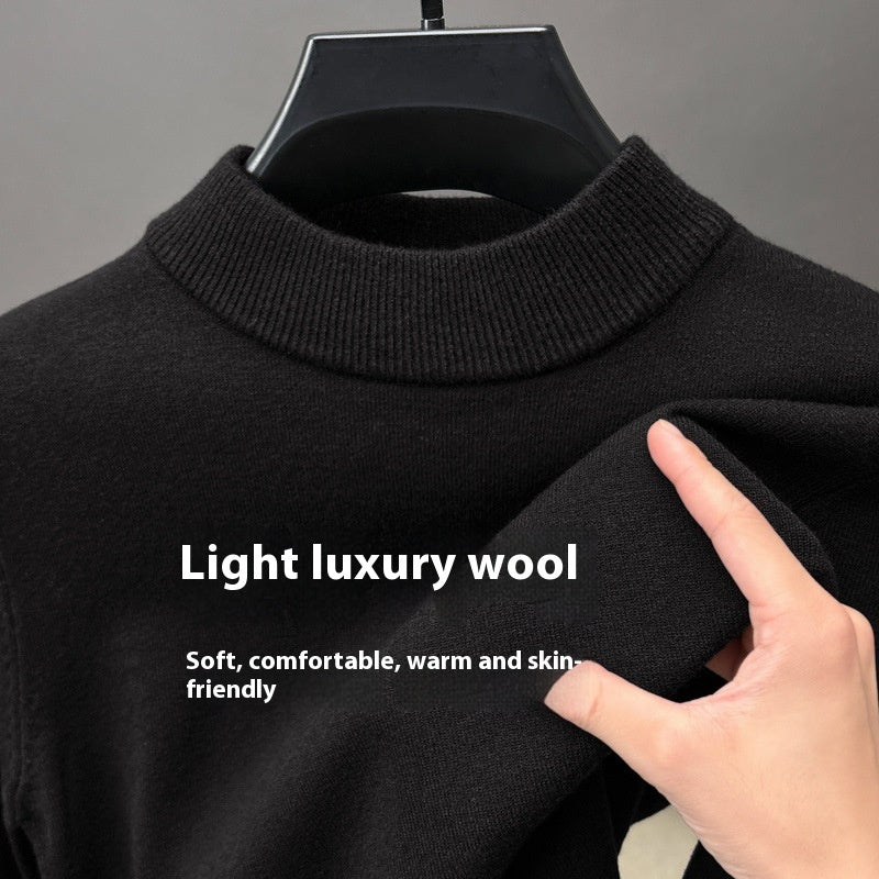 Men's Knitwear Solid Color Long Sleeve Half Turtleneck