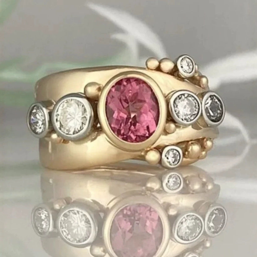 European And American Multicolor Ring Personality