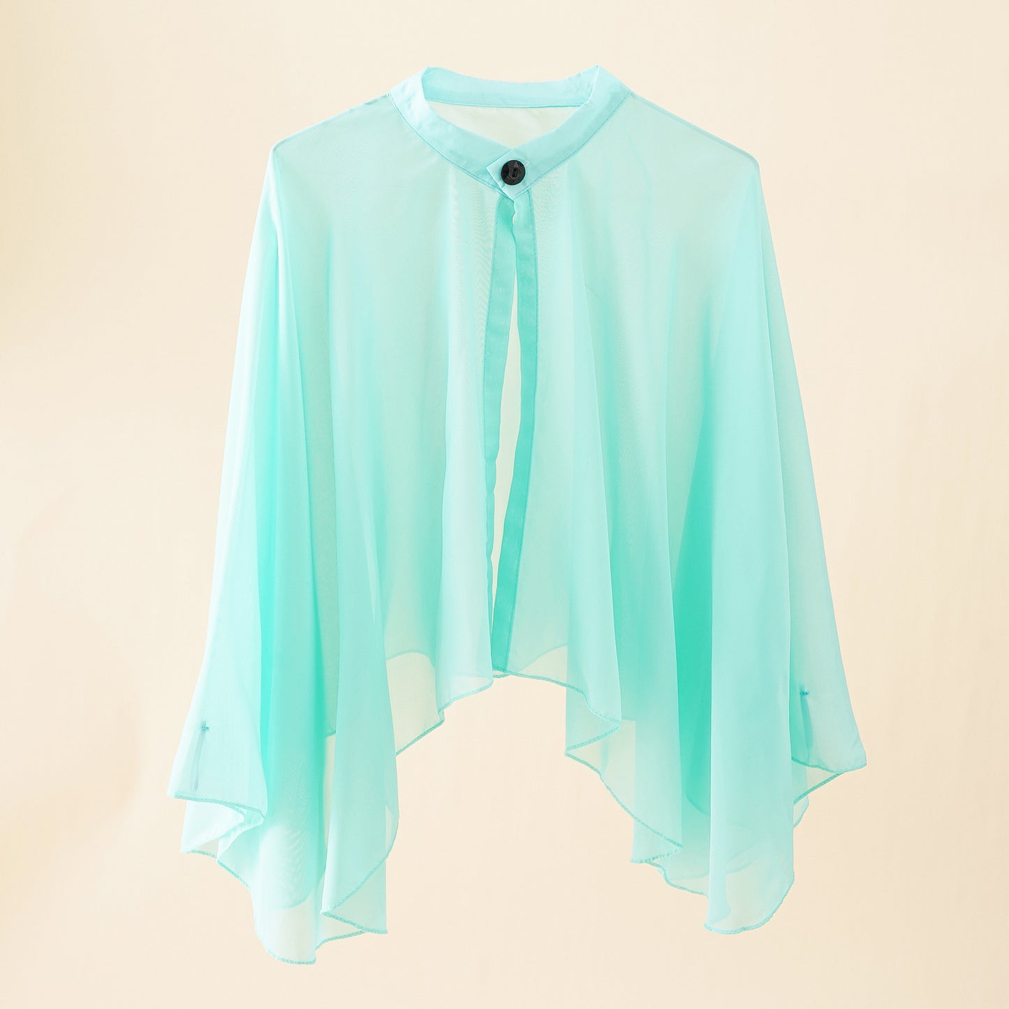 Solid Color Ventilation Shawl Button Chiffon Sunscreen Women's Fashion