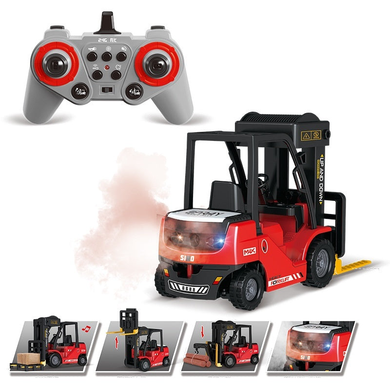 Remote Control Forklift Light Music Spray Crane Engineering Car Children's Toy Model Ocean Vault