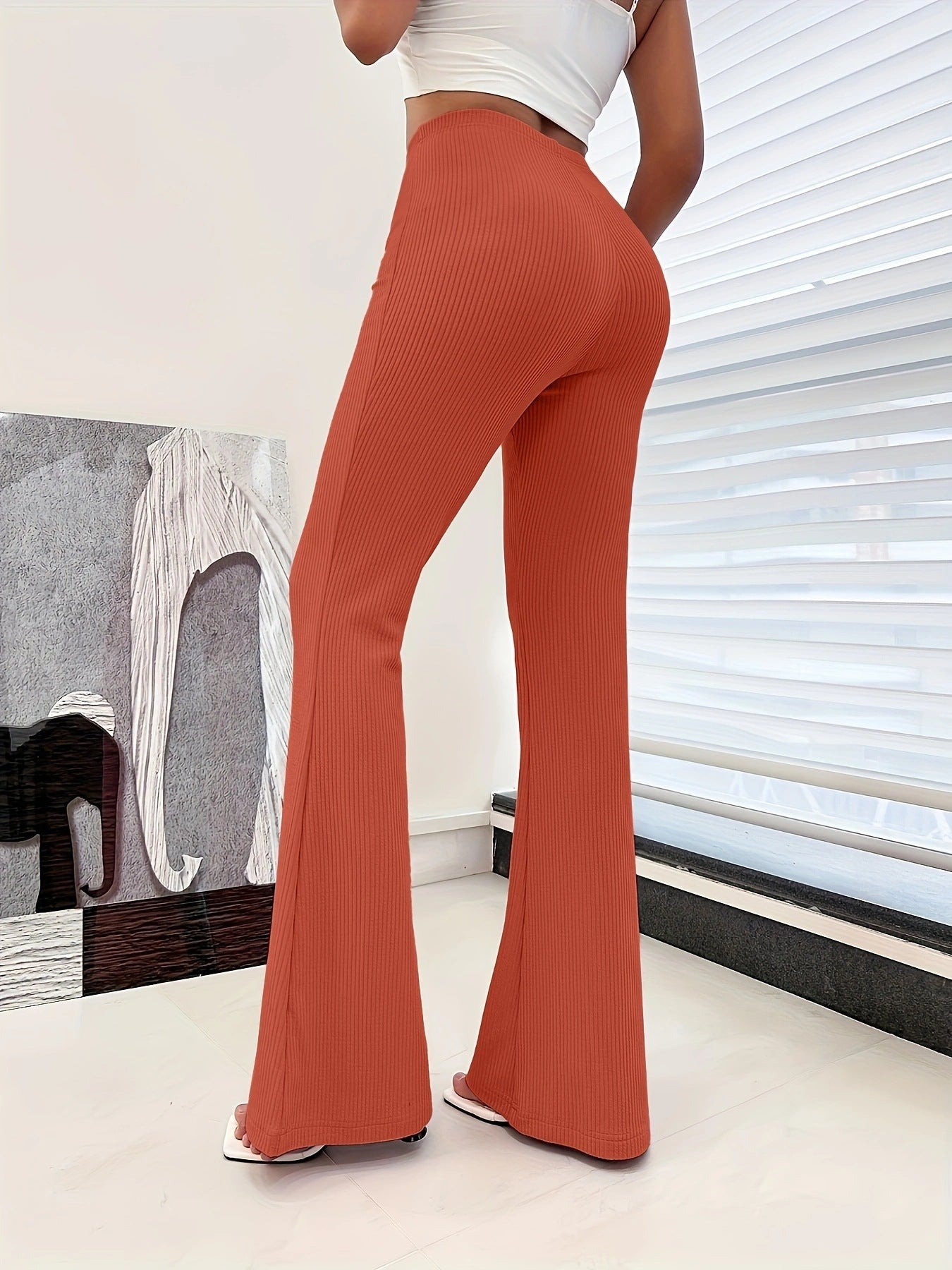 European And American Sports Casual Yoga Slightly Flared Straight Slim Fit Hip Raise Trousers