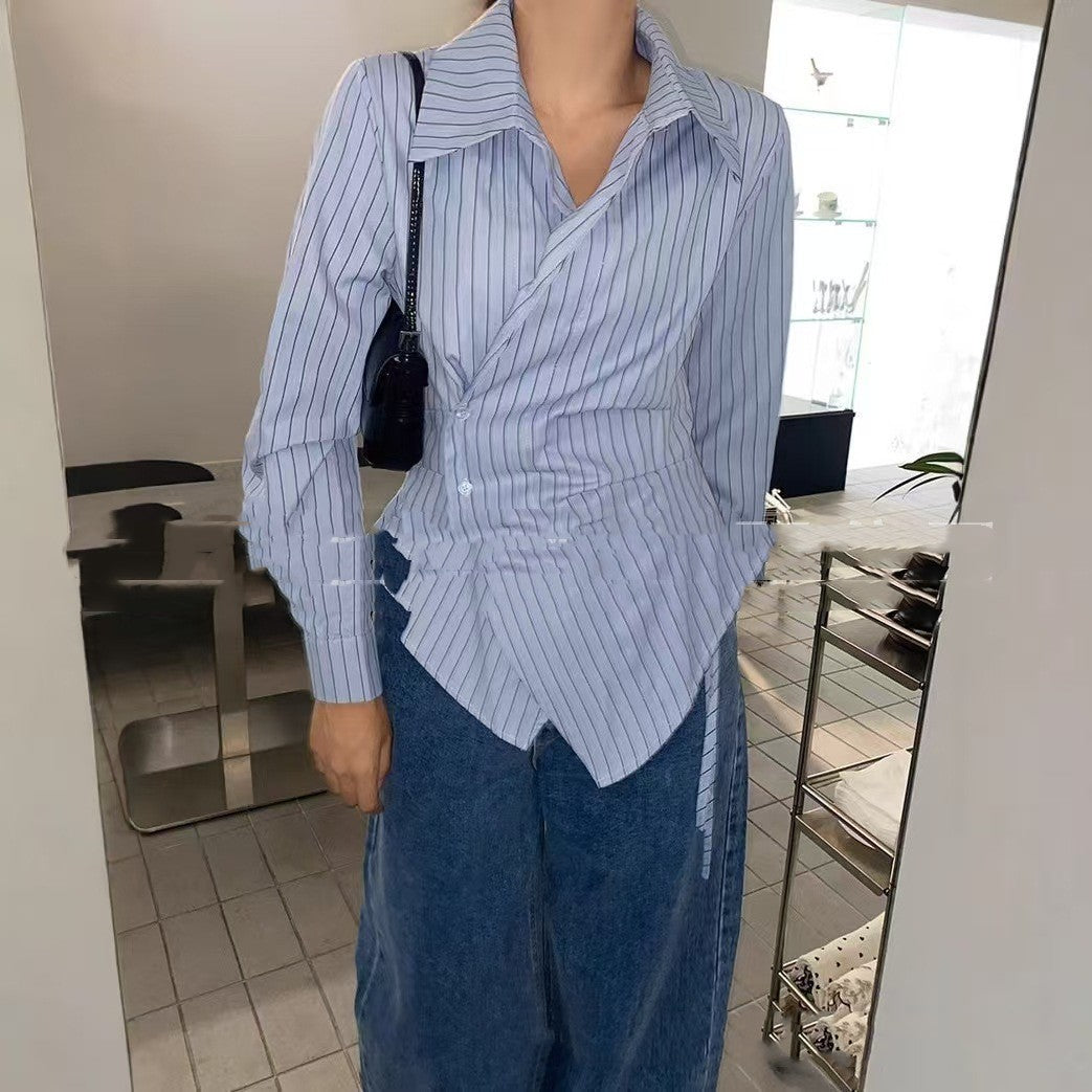 Waist-tight Fashionable Irregular All-match Short Top