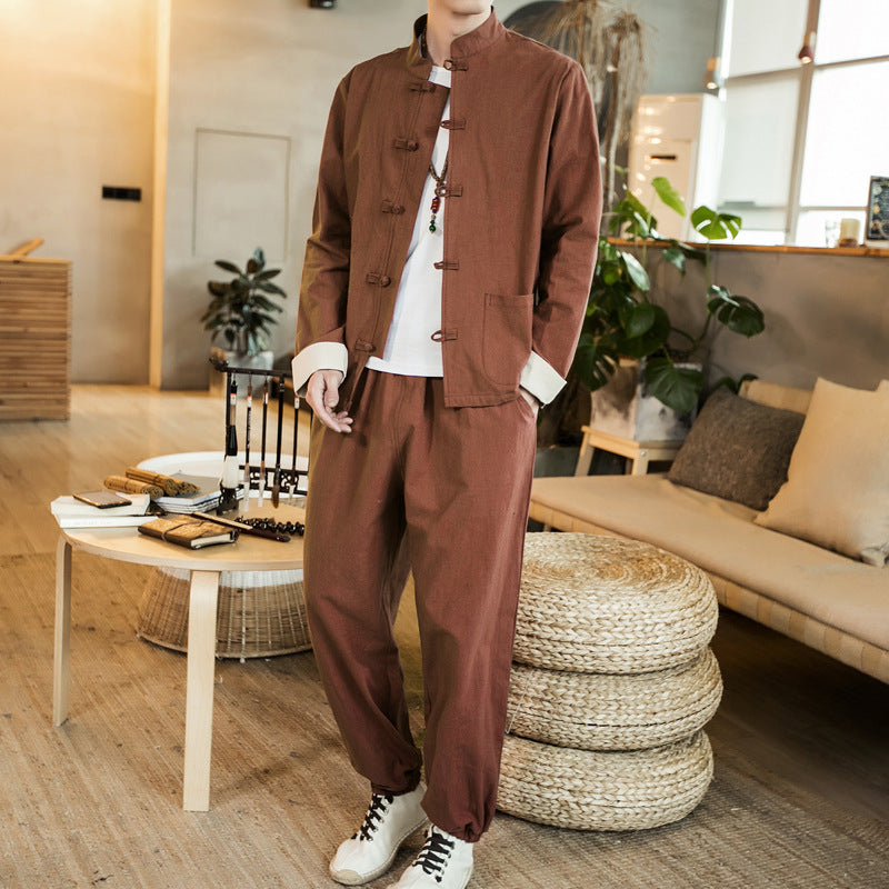 Men's Fashion Personality Loose Large Size Hanfu Suit