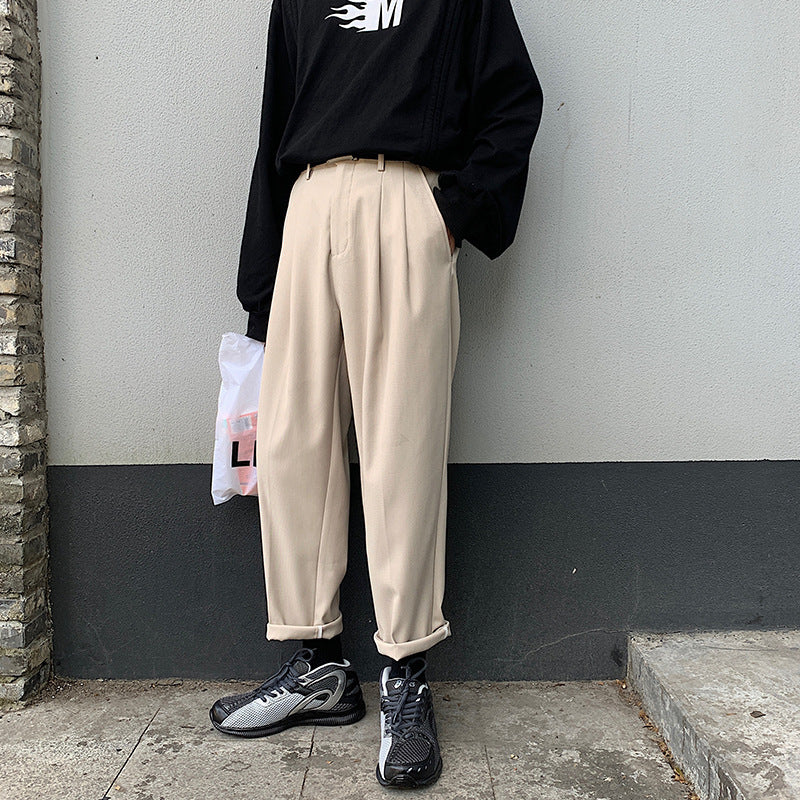Straight men with wide leg pants