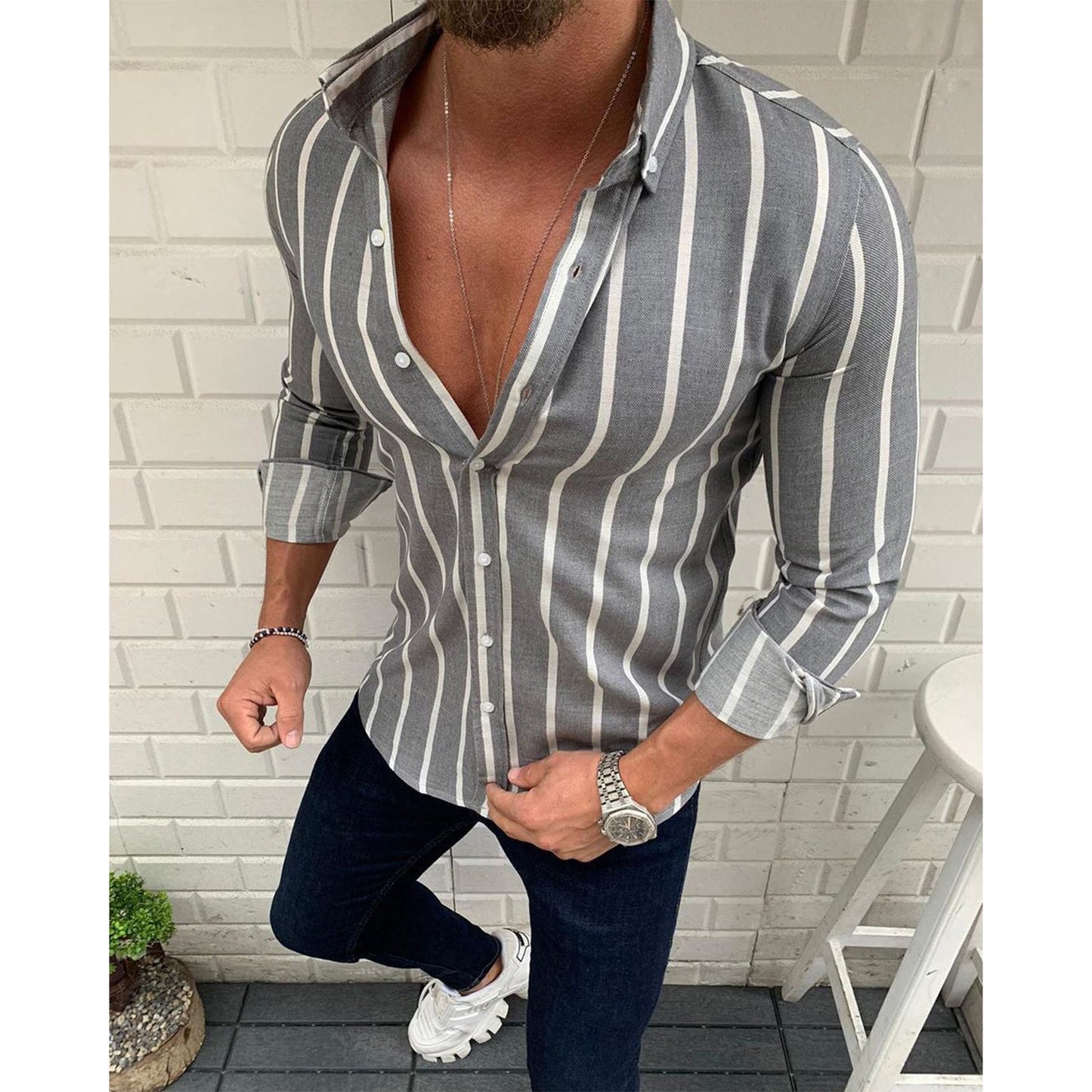 Men's Simple Casual Loose Shirt