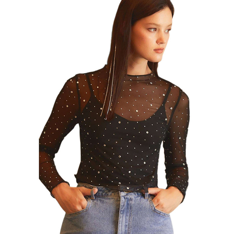 Pullover Round Neck Women's European And American Fashion All-match Long Sleeve Top