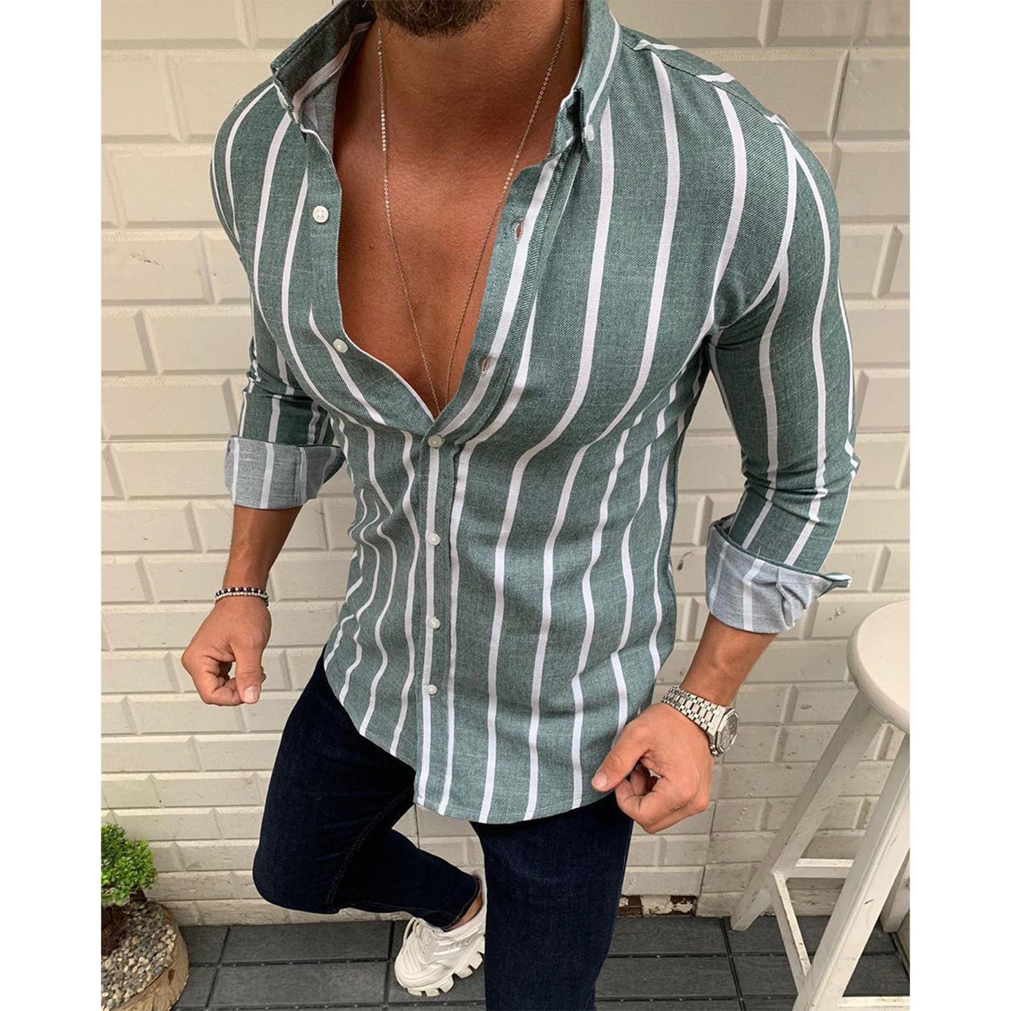 Men's Simple Casual Loose Shirt