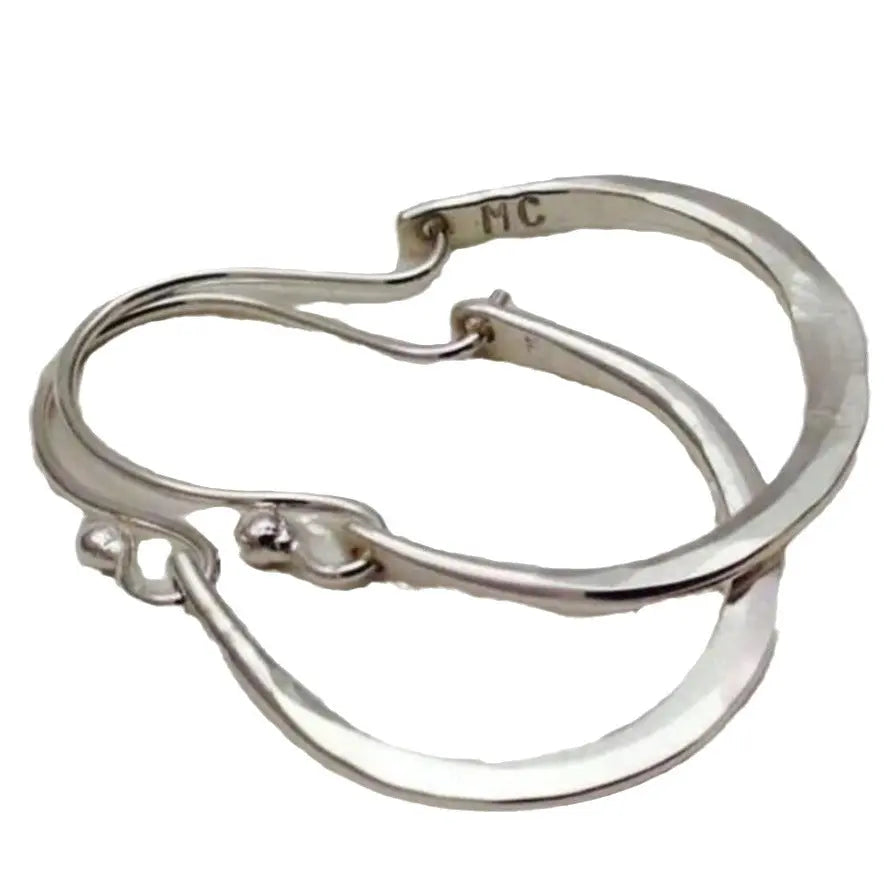 Simple Silver Artistic Chinese Style Creative Earrings Ocean Vault