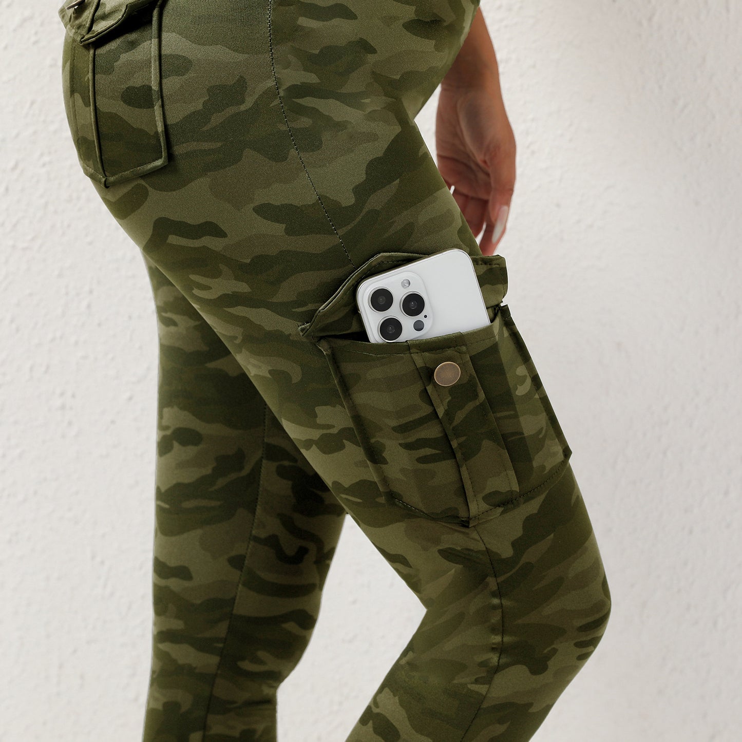 Digital Camouflage Button Multi-pocket Sexy Comfortable Sports