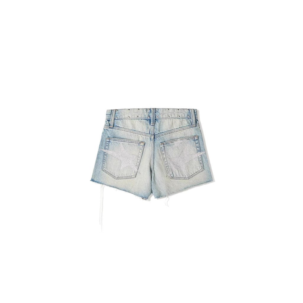 Summer New Women's Fashion Hot Girl Retro High Waist Denim Shorts