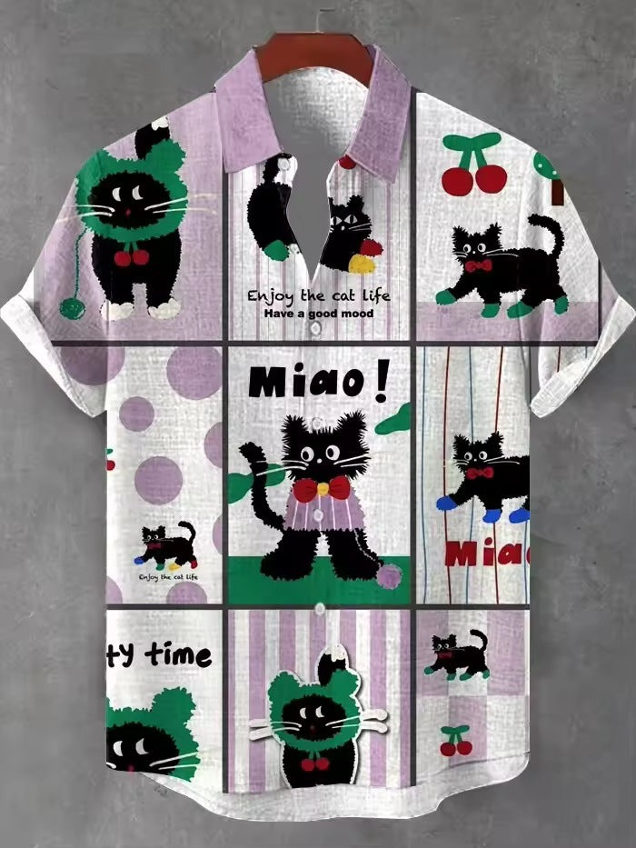 Fashion Personality Men's Art Pattern Shirt