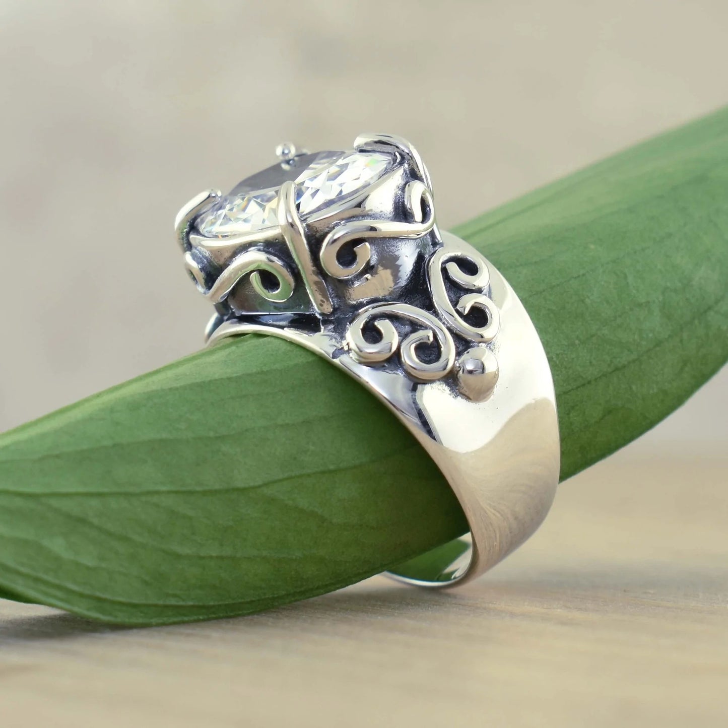 Vine Boat Anchor Vintage Ring