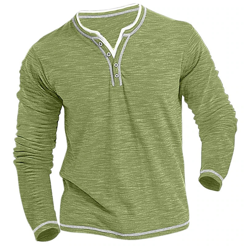 Comfortable Soft Stretch Henley Shirt T-shirt