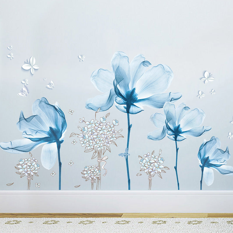 Bedroom Flower Stickers Self-adhesive Wall Sticker Room Decorations