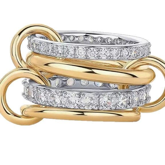 Stainless Steel Ring Zircon Titanium Steel Full Diamond Ring