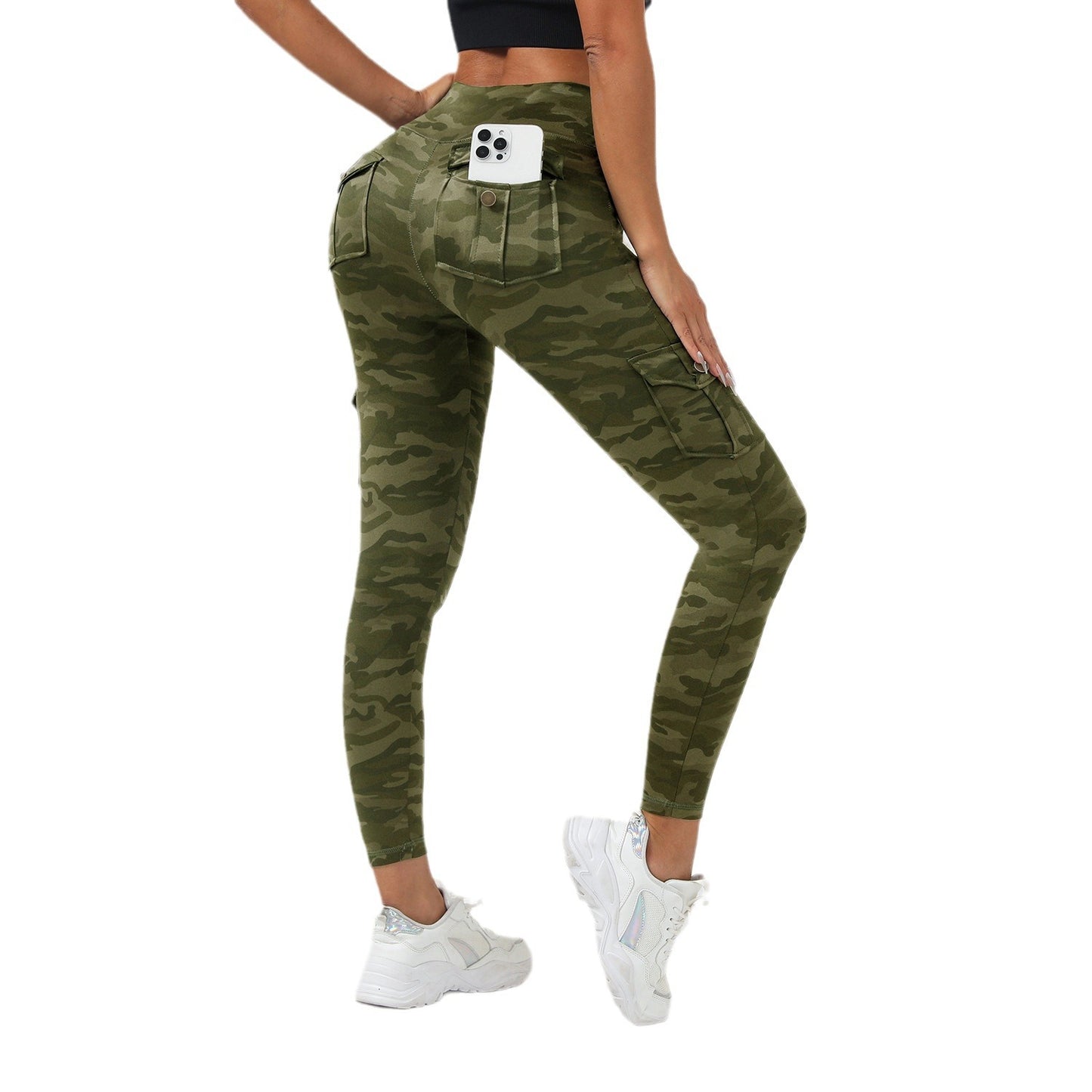 Digital Camouflage Button Multi-pocket Sexy Comfortable Sports