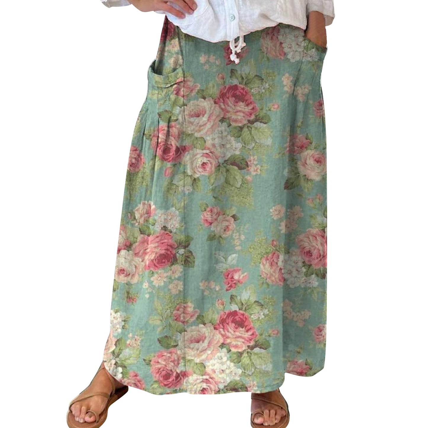 Women's Fashion Vintage Floral Holiday Dress