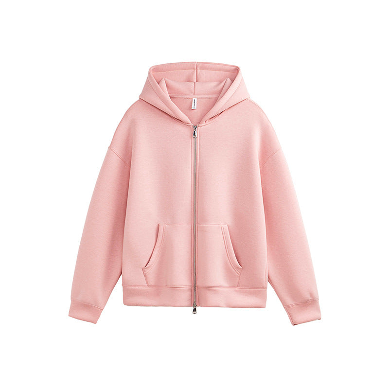 Air Layer Hooded Cardigan Sweater Same Style