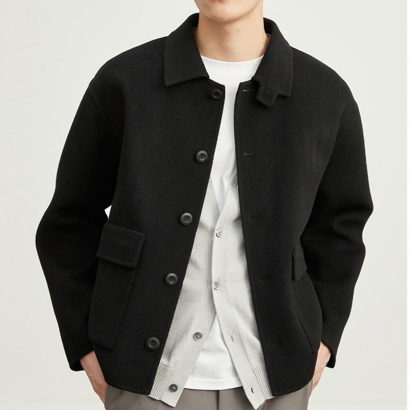 Double-sided Woolen Jacket Men's Short