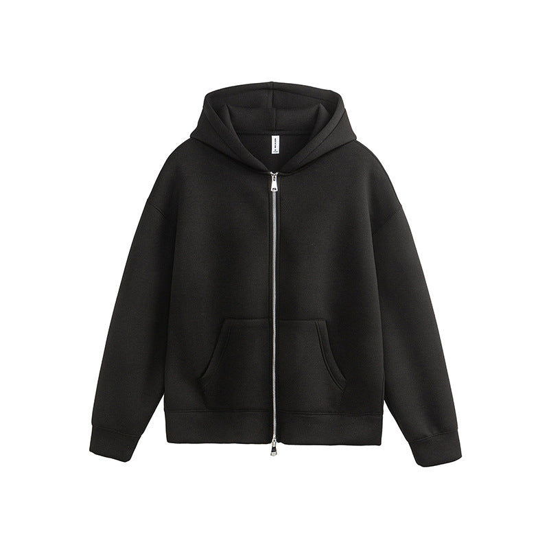 Air Layer Hooded Cardigan Sweater Same Style