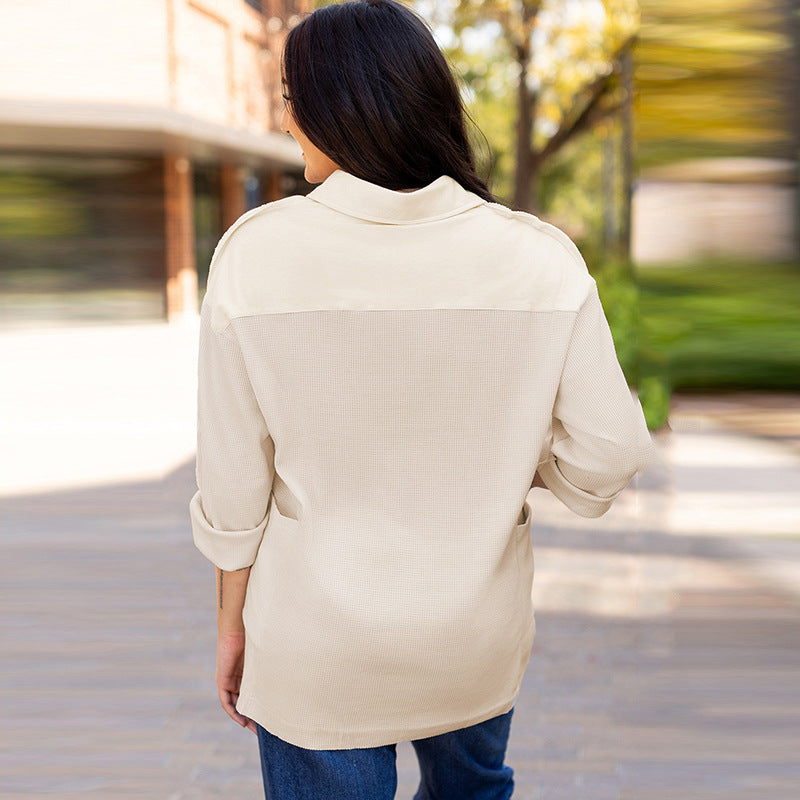 Pullover Round Neck Long Sleeves Top Women's European And American Loose Sweater