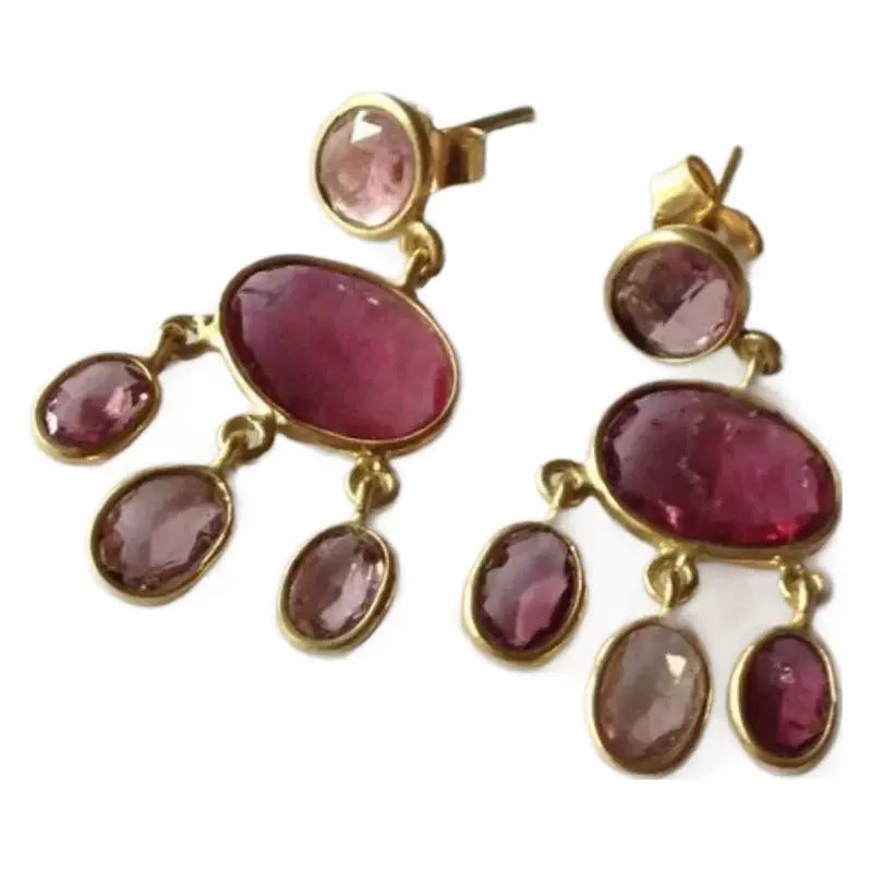 Women's Color Resin Long Irregular Ear Studs