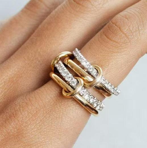 Stainless Steel Ring Zircon Titanium Steel Full Diamond Ring