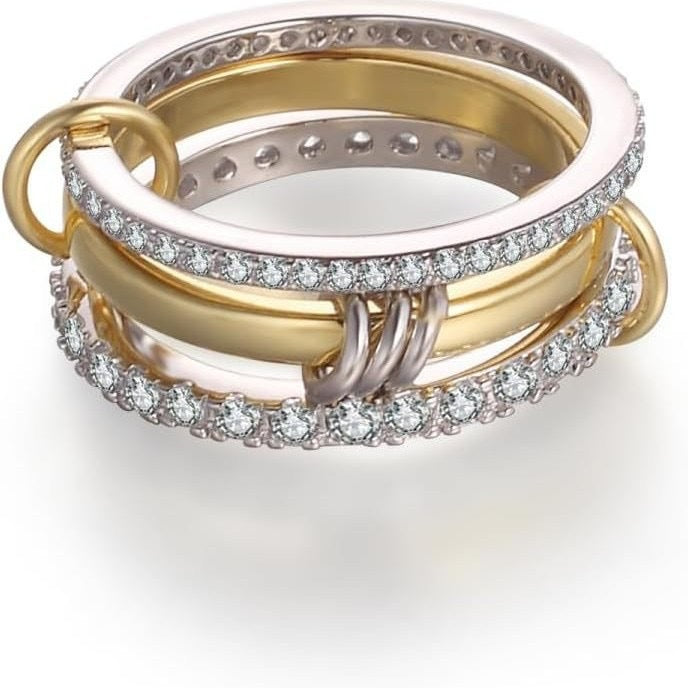 Stainless Steel Ring Zircon Titanium Steel Full Diamond Ring