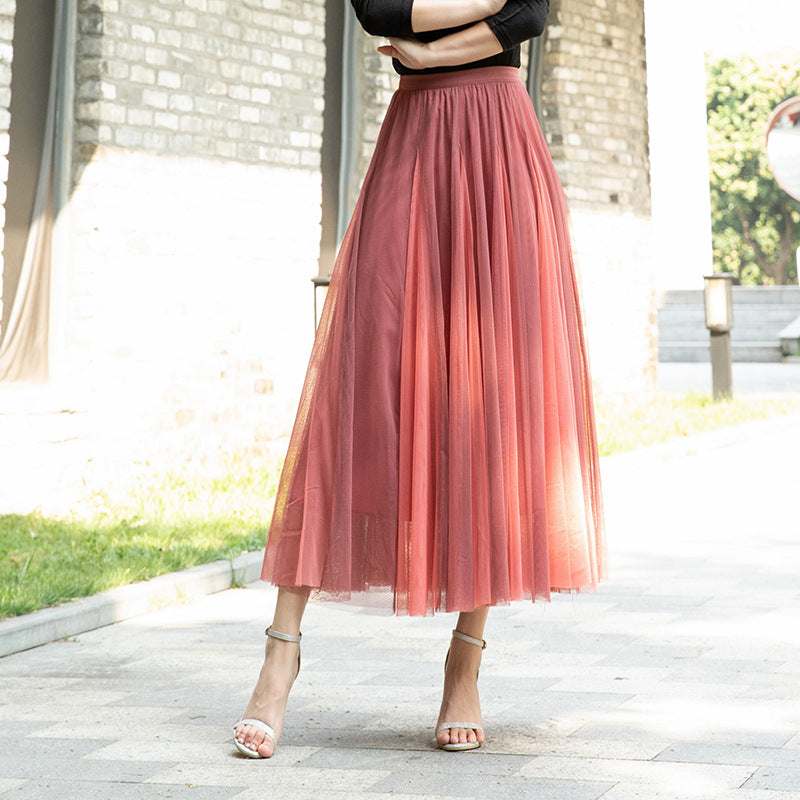 Women's Fashion Special Multicolor New Mesh Skirt