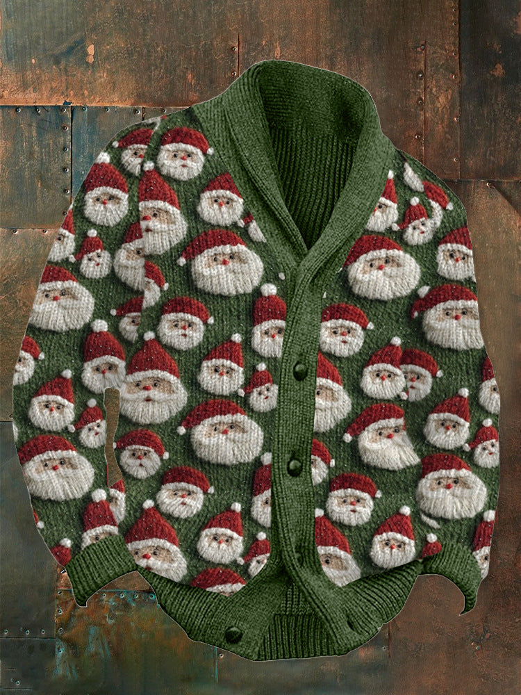 Digital Printing Winter Cardigan Long Sleeve Loose Sweater