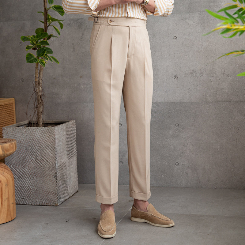 Men's Drape Anti-wrinkle Casual High-waisted Pants