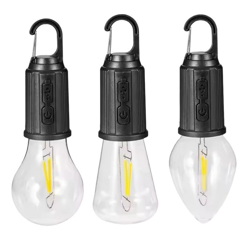 Outdoor Solar Energy Camping Lights Charging With Hooks Tungsten Lamp