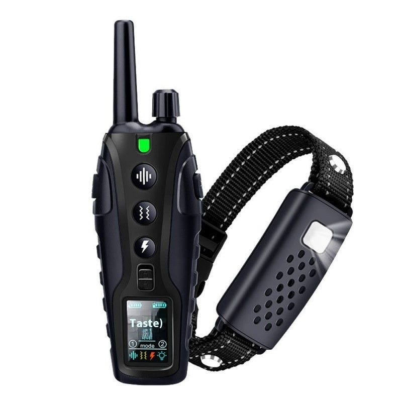 Color Screen Dog Trainer Super Long Remote Control Waterproof Dual Power Display Electric Shock Collar