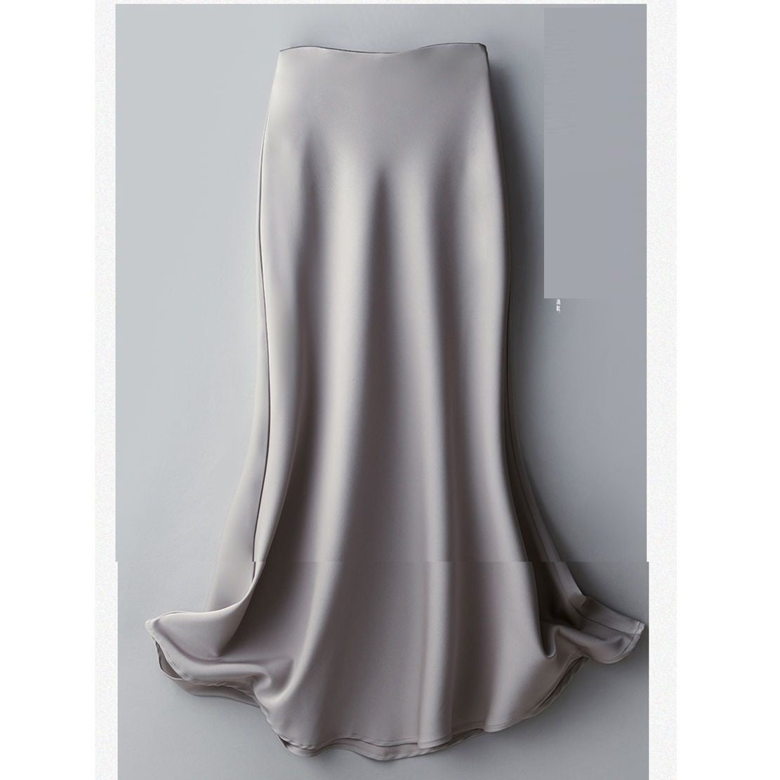 Printed Elastic Waist Slimming Large Hem Skirt