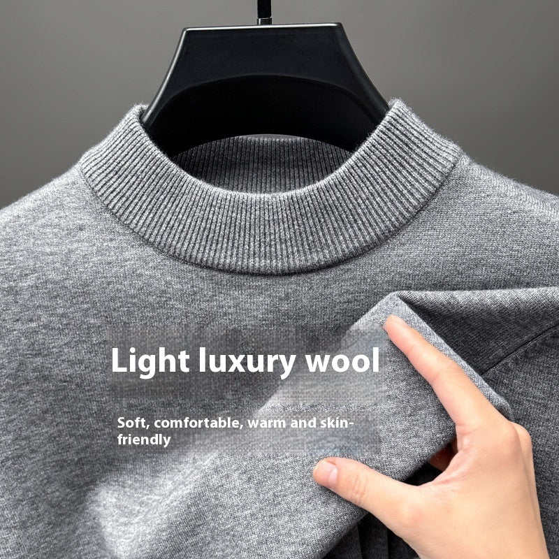 Men's Knitwear Solid Color Long Sleeve Half Turtleneck