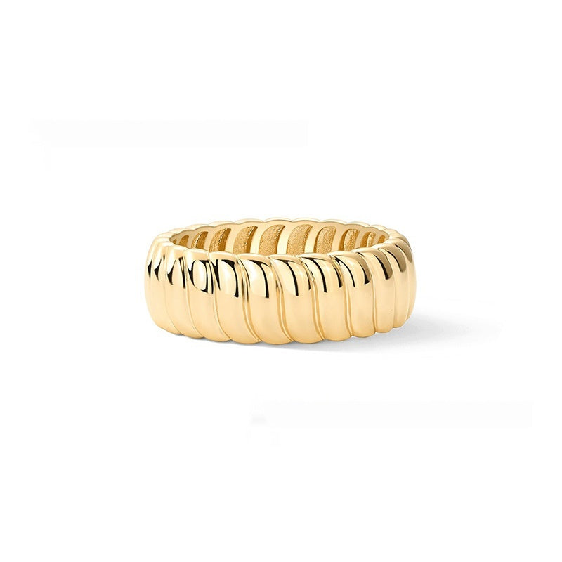 Personalized Bread Abstract Ring For Women