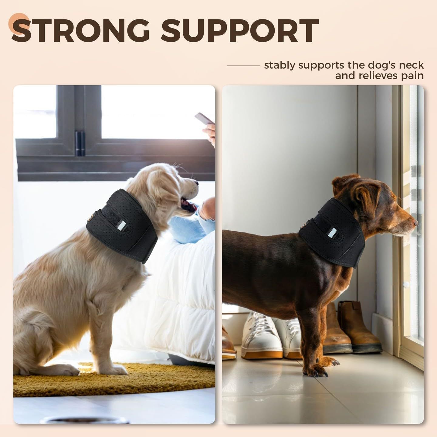 NEW Dog Support Collar Collar Anti-licking Sprained Neck Head Cover Pet Neck Support Small Medium Large Adjustable Universal