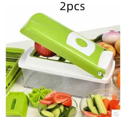 12pcs Multifunctional Vegetable Chopper Handle Food Grate Food Chopper Vegetable Slicer Dicer Cut Kitchen Gadgets - Ocean Vault