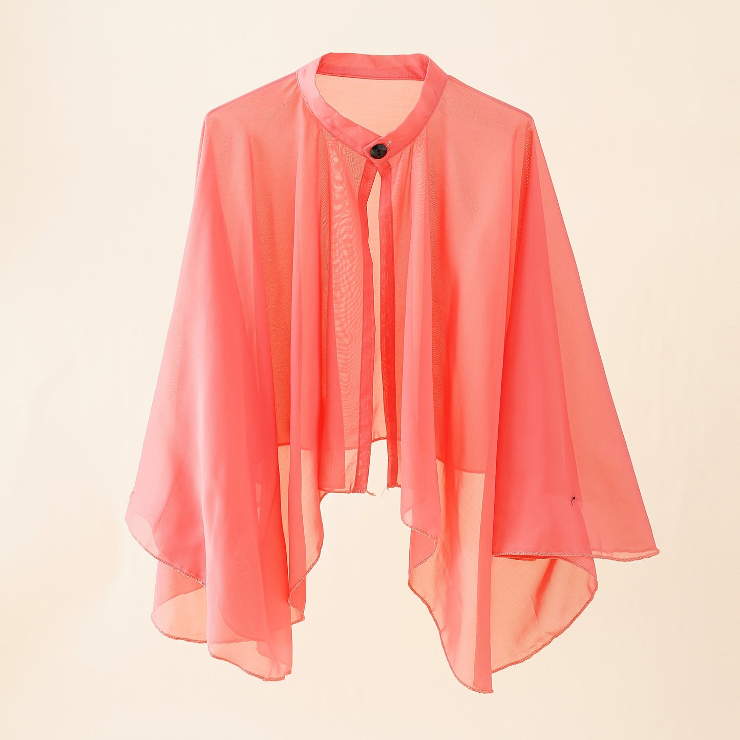 Solid Color Ventilation Shawl Button Chiffon Sunscreen Women's Fashion