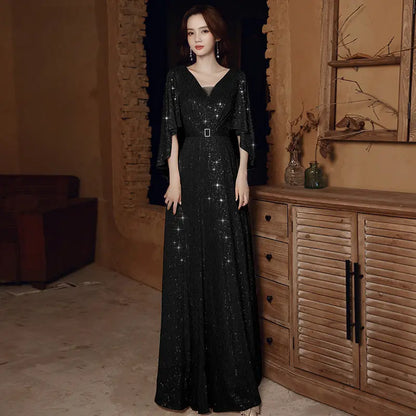 New Temperament Golden Dignified Atmosphere Dress - Ocean Vault