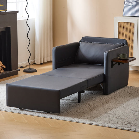 Adult Sleeper Chair Bed, 3-in-1 Convertible Sofa Chair Bed Pull-out Sofa Bed, Convenient Folding Tray Table With USB And Type-C Charging Ports For Living Room Cannot Be Sold On Temu